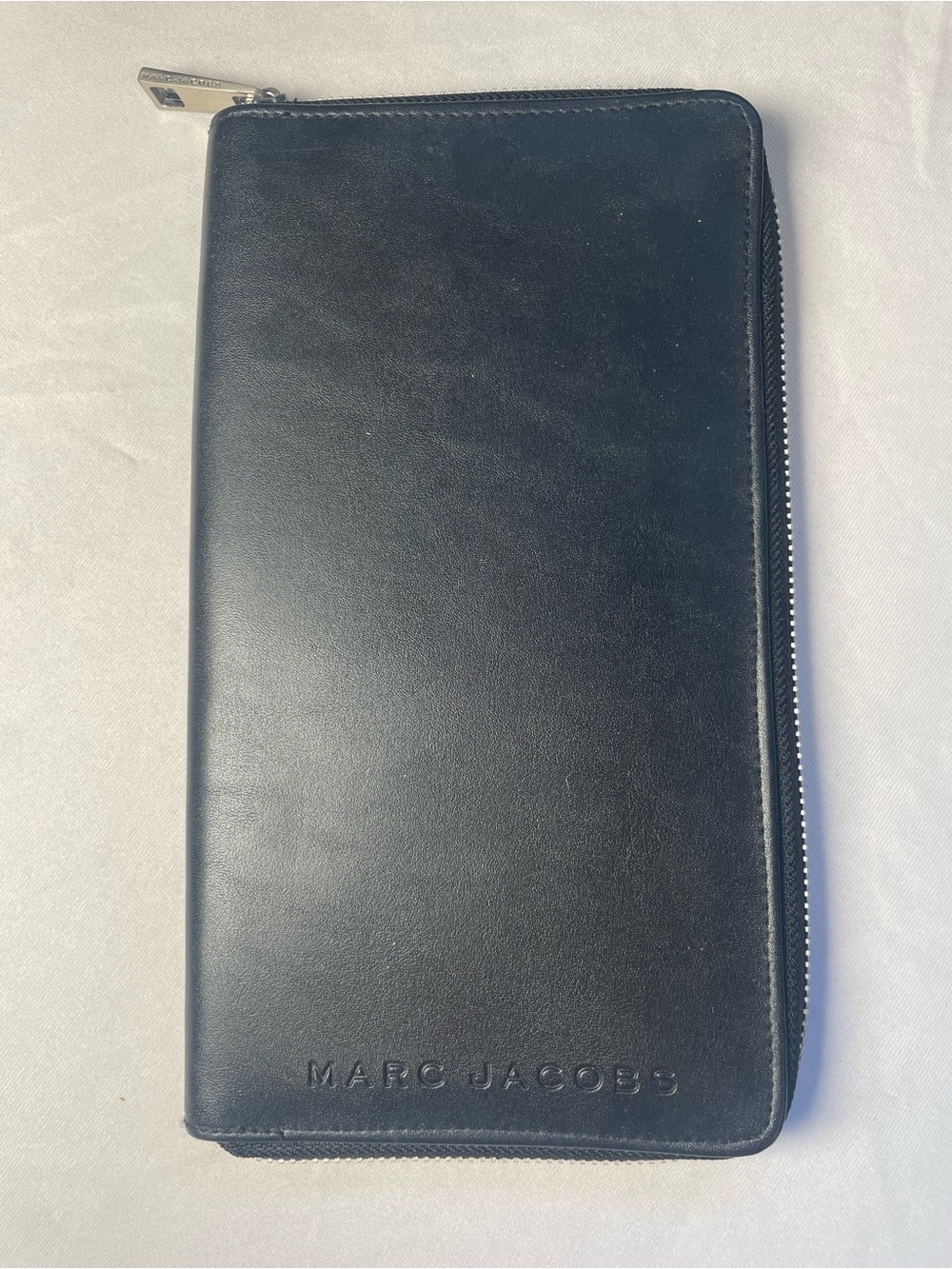 Marc Jacobs Black Zip-Around Leather Wallet